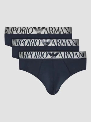 EMPORIO ARMANI Zestaw granatowych slipów 3PACK