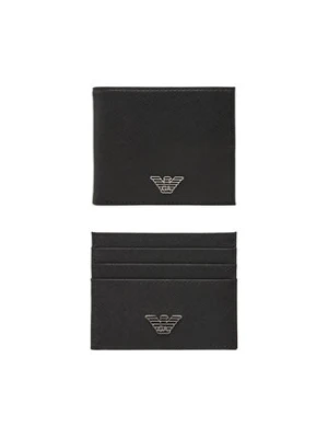 Emporio Armani Zestaw portfel i etui na karty Y4R237 Y138E Czarny