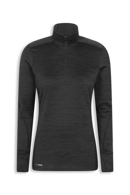 EMS Atlas Grid damska bluza polarowa z zamkiem pod szyję - Black