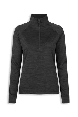 EMS Damska bluza z zamkiem 1/4 Grid Midlayer - Black