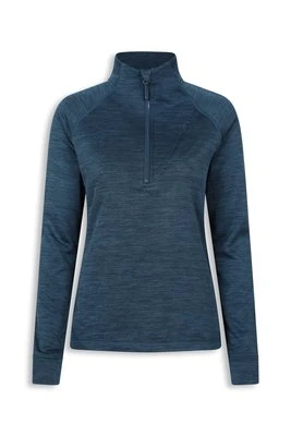 EMS Damska bluza z zamkiem 1/4 Grid Midlayer - Navy
