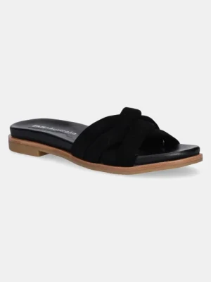 Emu Australia klapki zamszowe Ikara damskie kolor czarny W13054 Black