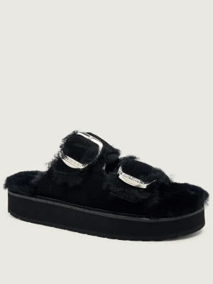 EMU Australia Ocieplane klapki Cabello | zamsz | shearling czarny