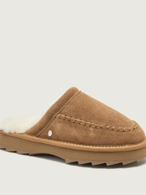 EMU Australia Ocieplane obuwie domowe Sharky Slide | zamsz | shearling beżowy