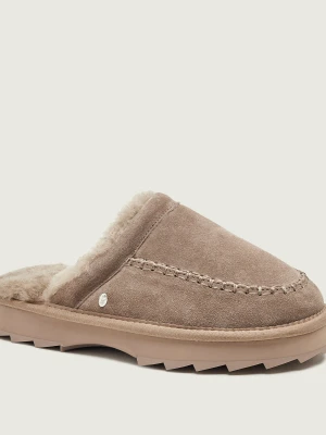 EMU Australia Ocieplane obuwie domowe Sharky Slide | zamsz | shearling beżowy