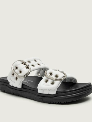 EMU Australia Skórzane klapki Bondi Buckle 2.0 biały