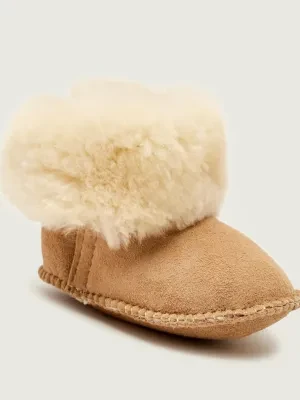 EMU Australia Skórzane niechodki Baby Bootie Deluxe | z dodatkiem wełny
