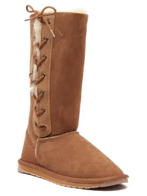 EMU Australia Skórzane śniegowce Platinum Hi Lace | z dodatkiem wełny