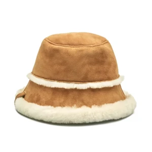 EMU Australia Skórzany kapelusz Shearling