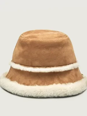 EMU Australia Skórzany kapelusz Shearling