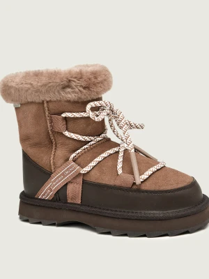EMU Australia Śniegowce Blurred | shearling | zamsz | wełna beżowy