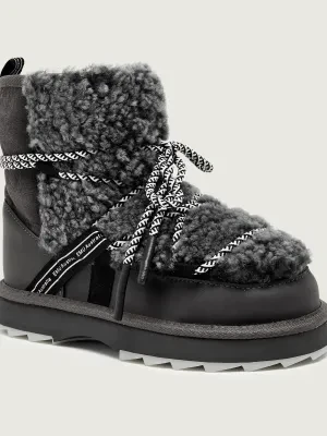 EMU Australia Śniegowce Blurred Teddy | shearling | z dodatkiem wełny | skóra