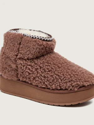 EMU Australia Śniegowce Stinger Micro Flatform Teddy | wełna brązowy