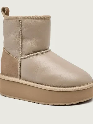 EMU Australia Śniegowce Stinger Mini Flatform Leather | skóra