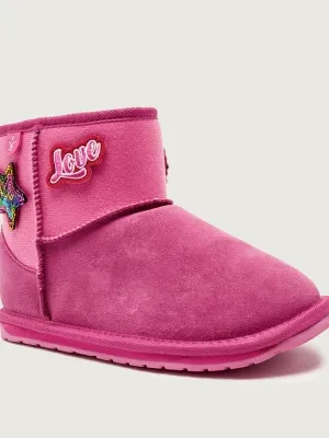 EMU Australia Śniegowce WALLABY MINI PLAY EMU AUSTRALIA X BARBIE |zamsz |z dodatkiem wełny