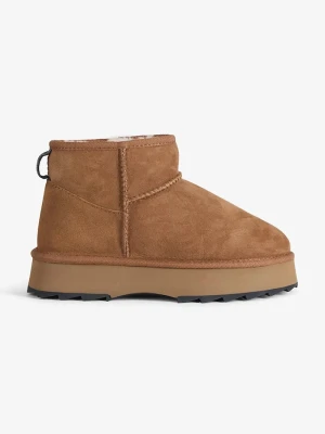 Emu Australia śniegowce zamszowe Sharky Micro Flatform brązowy
