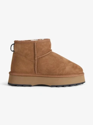 Emu Australia śniegowce zamszowe Sharky Micro Flatform kolor brązowy W13304