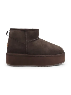 Emu Australia śniegowce zamszowe Stinger Micro Flatform kolor brązowy W13082.CHOC