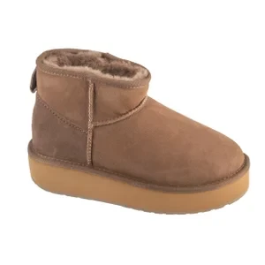 EMU Australia Stinger Micro Flatform 2.0 W13296-MUSH, Damskie, Brązowe, buty zimowe, skóra zamszowa, rozmiar: 36