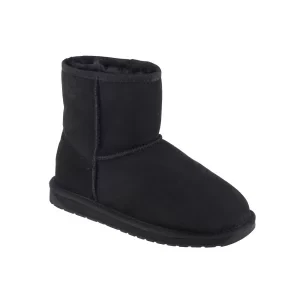 EMU Australia Stinger Mini W10003-BLAK, Damskie, Czarne, buty zimowe, skóra zamszowa, rozmiar: 38