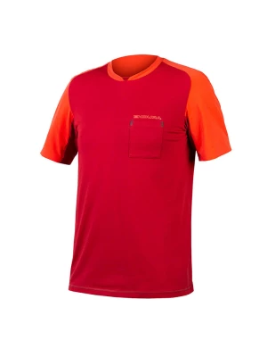 ENDURA Koszulka kolarska "GV500 Foyle Tech" w kolorze pomarańczowo-czerwonym rozmiar: M
