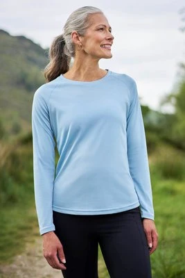 Endurance – damski top z długimi rękawami i dekoltem w serek - Blue Mountain Warehouse