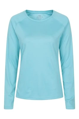 Endurance – damski top z długimi rękawami i dekoltem w serek - Light Blue Mountain Warehouse