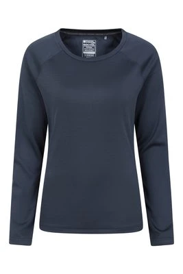 Endurance – damski top z długimi rękawami i dekoltem w serek - Navy Mountain Warehouse