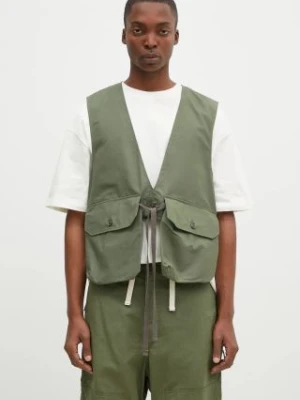 Engineered Garments bezrękawnik Fowl Vest męski kolor zielony przejściowy OR120.CT010