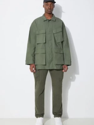 Engineered Garments kurtka bawełniana BDU kolor zielony przejściowa oversize OR174.CT010