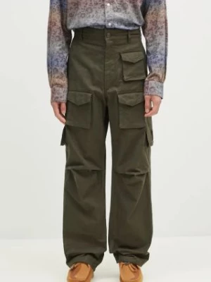 Engineered Garments spodnie bawełniane FA Pant kolor zielony 24F1F016