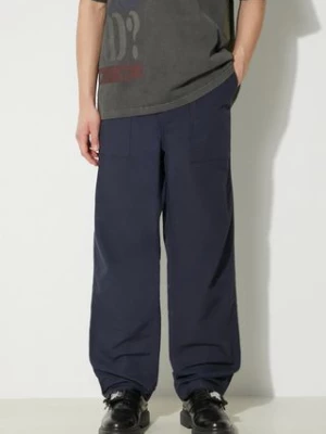 Engineered Garments spodnie bawełniane Fatigue Pant kolor granatowy proste OR299.CT114