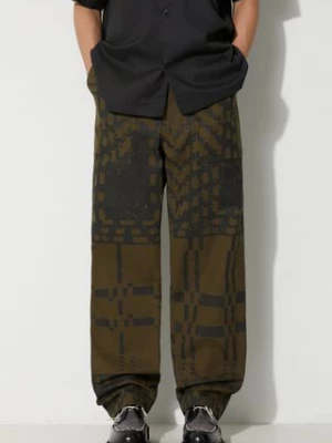 Engineered Garments spodnie bawełniane Fatigue Pant kolor zielony proste 23F1F004.CT255