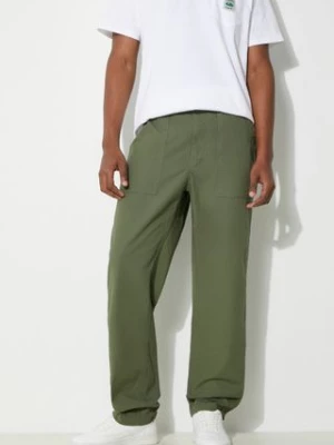 Engineered Garments spodnie bawełniane Fatigue Pant kolor zielony proste OR299.CT010