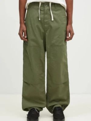 Engineered Garments spodnie bawełniane Painter Pant kolor zielony proste OR307.CT010