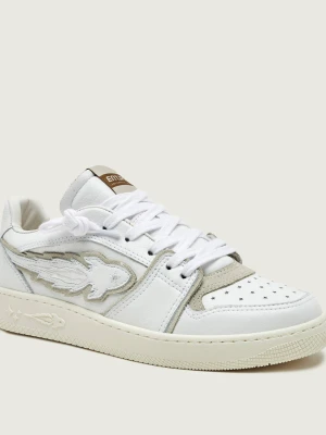 Enterprise Japan Skórzane sneakersy Egg Rocket 1 | zamsz biały