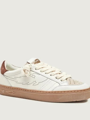 Enterprise Japan Skórzane sneakersy Jupiter Rocket 1 | zamsz ecru