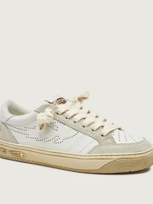 Enterprise Japan Skórzane sneakersy Jupiter Rocket 4 | zamsz biały