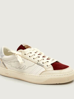 Enterprise Japan Skórzane sneakersy Jupiter Rocket 4 | zamsz ecru