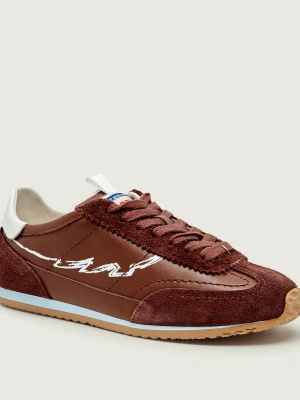 Enterprise Japan Skórzane sneakersy | zamsz brązowy