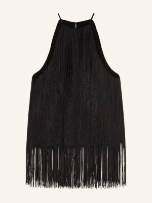 Envelope 1976 Top Fringe Z Frędzlami schwarz