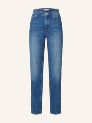 Envii Jeansy Straight Enbree Z Ozdobnymi Kamykami blau