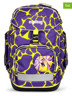 Ergobag 6-częściowy zestaw szkolny w kolorze fioletowym rozmiar: onesize