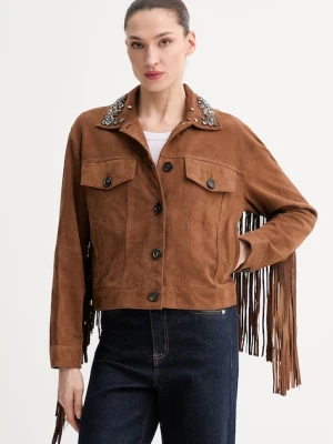 ERMANNO Firenze krótka kurtka damska zamszowa