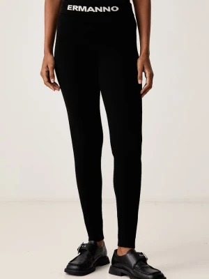 ERMANNO Firenze legginsy damskie z wełną czarny