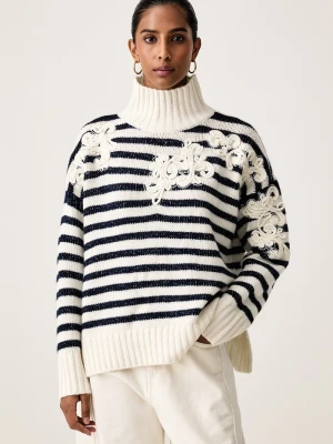 ERMANNO Firenze sweter damski wełniany beżowy