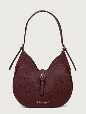ERMANNO Firenze torebka hobo damska z imitacji skóry bordowy
