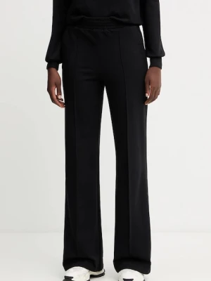 Ermanno Scervino spodnie damskie kolor czarny szerokie high waist D474P606LEM