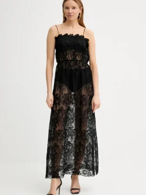 Ermanno Scervino sukienka kolor czarny maxi prosta D464Q623IBQ