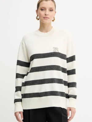 Ermanno Scervino sweter wełniany damski kolor beżowy 57TM066EA5AP